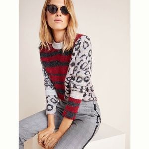 Anthropologie Moth Hadley color block sweater